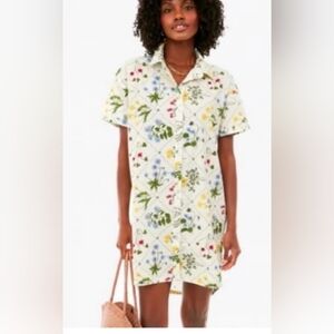 Tuckernuck Floral Mini Dress - Cream, Green, Red, Blue